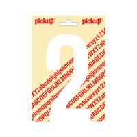 Plakcijfer Nobel 150mm wit 2 - Pickup
