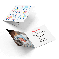 Kaart Dubbel 14x14 Vierkant (per stuk)