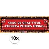 10x Sticky Devil stickers tekst Graf Tyfus Cholera PleurisTering