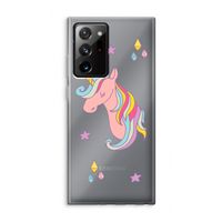 Roze eenhoorn: Samsung Galaxy Note 20 Ultra / Note 20 Ultra 5G Transparant Hoesje
