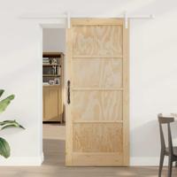 Schuifdeur met beslag 86x198,5 cm massief grenenhout