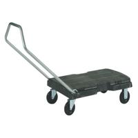 Transportkar rubbermaid triple trolley 227kg zwart