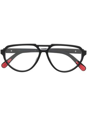 Moncler Eyewear lunettes de soleil pilote à plaque logo - Noir