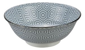 Blauw/Witte Kom - Mixed Bowls - 20,3 x 8cm 1000ml