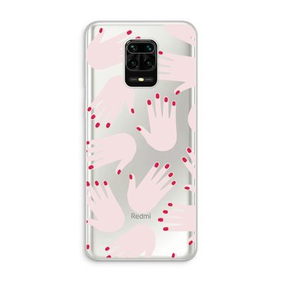 Hands pink: Xiaomi Redmi Note 10 Lite Transparant Hoesje