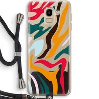 Colored Zebra: Samsung Galaxy J6 (2018) Transparant Hoesje met koord
