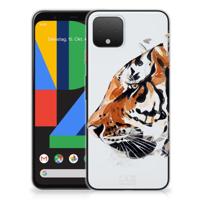 Smartphone hoesje Google Pixel 4 Watercolor Tiger Smartphone hoesje Google Pixel 4 Watercolor Tiger