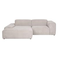 by fonQ Wonder 3-zitshoekbank met Chaise Longue Links - Rib