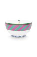 Pip Studio Pip Chique Stripes Kom Roze/Groen 18cm