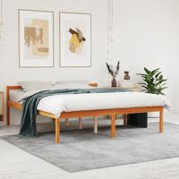 Seniorenbed massief grenenhout wasbruin 150x200 cm