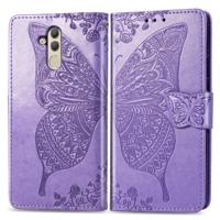 Butterfly Love bloemen reliëf horizontale Flip lederen case voor Huawei mate 20 lite met houder & kaartsleuven & portemonnee (licht paars)