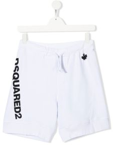 DSQUARED2 KIDS short de sport à logo imprimé - Blanc