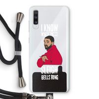 Sleigh Bells Ring: Samsung Galaxy A70 Transparant Hoesje met koord