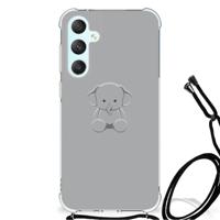 Samsung Galaxy S23 FE Stevig Bumper Hoesje Grijs Baby Olifant - thumbnail