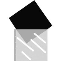 Single Transparante hoezen, 36x37cm, zwart - thumbnail