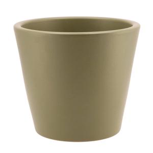 DK Design bloempot/plantenpot Vinci - olijfgroen mat - voor kamerplant - D19 x H21 cm - Plantenpotten