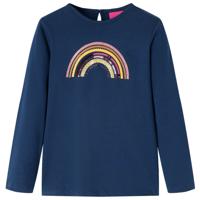 VidaXL Kindershirt met lange mouwen 116 marineblauw