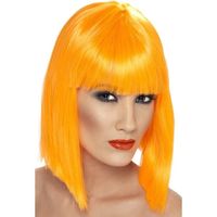 Neon oranje korte damespruik   - - thumbnail
