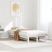 Bedframe zonder matras massief grenenhout wit 140x200 cm