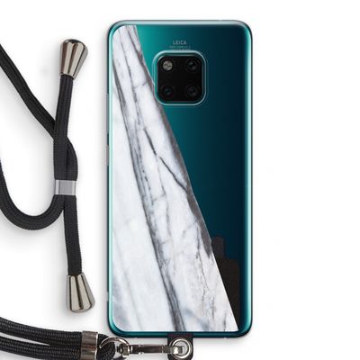 Gestreepte marmer: Huawei Mate 20 Pro Transparant Hoesje met koord