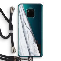Gestreepte marmer: Huawei Mate 20 Pro Transparant Hoesje met koord