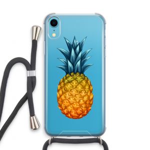 Grote ananas: iPhone XR Transparant Hoesje met koord