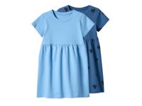 lupilu Set van 2 kinder jurken (Blauw, 98/104)