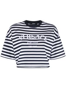 Versace t-shirt crop L'Ancora Versace - Bleu