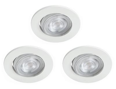 Philips Led inbouwspotsTaragon (3x) 3x4,5w - 2700K - 8,5cm wit - 75580500