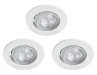 Philips Led inbouwspotsTaragon (3x) 3x4,5w - 2700K - 8,5cm wit - 75580500