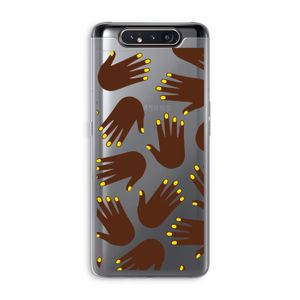 Hands dark: Samsung Galaxy A80 Transparant Hoesje
