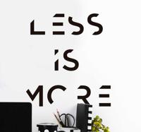 Muurstickers tekst Less is more - thumbnail