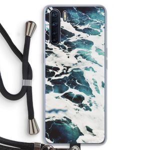 Golven: Oppo A91 Transparant Hoesje met koord