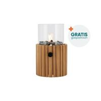 Cosiscoop Timber teak - gaslantaarn met gaspatroon