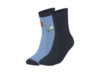 lupilu 2 Paar kinder sokken (Blauw, 23-26) lupilu 2 Paar kinder sokken (Blauw, 23-26)