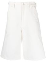 Jil Sander bermuda trapèze à taille haute - Blanc