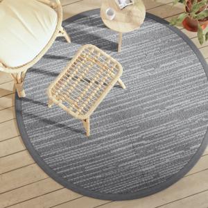 VidaXL Buitenkleed arakil ø160 cm polypropeen grijs
