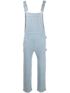 Barrie cotton-cashmere denim-effect dungarees - Bleu