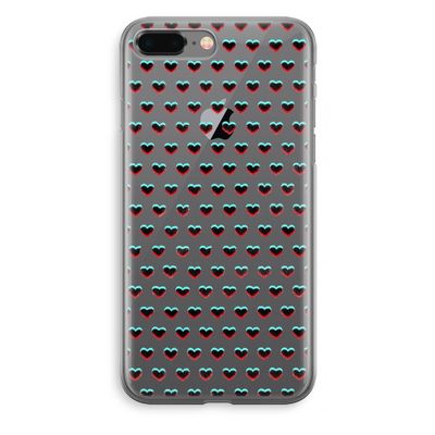 Hartjes: iPhone 8 Plus Transparant Hoesje
