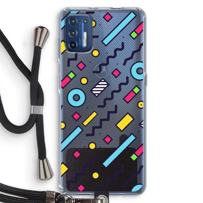8-bit N°8: Motorola Moto G9 Plus Transparant Hoesje met koord