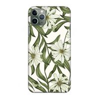 Wit bloemenpatroon: Volledig geprint iPhone 11 Pro Max Hoesje