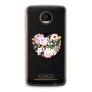 GRL PWR Flower: Motorola Moto Z Force Transparant Hoesje