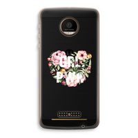 GRL PWR Flower: Motorola Moto Z Force Transparant Hoesje