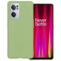 Basey OnePlus Nord CE 2 Hoesje Siliconen Hoes Case Cover -Groen - thumbnail
