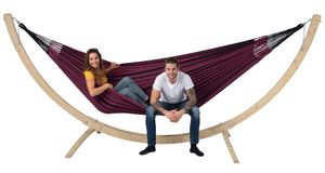 Hangmatset Familie Wood & Black Edition Rose - Colombiaanse - Paars - 200 kg - Tropilex