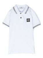 Stone Island Junior polo à patch Compass - Blanc - thumbnail