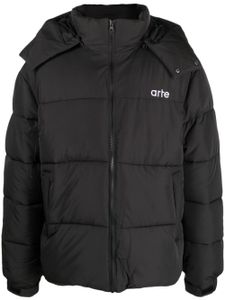 Arte Antwerp veste matelassée à logo brodé - Noir