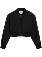 AMI Paris band-collar cropped bomber jacket - Noir - thumbnail