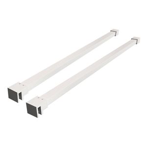 Stabilisatiestang set Wiesbaden Slim | 120 cm | Set van 2 | T.b.v. vrijstaande inloopdouche | Wit mat