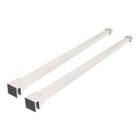 Stabilisatiestang set Wiesbaden Slim | 120 cm | Set van 2 | T.b.v. vrijstaande inloopdouche | Wit mat